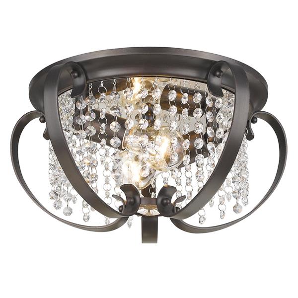 Golden Lighting Ella Flush Mount Light - Bronze