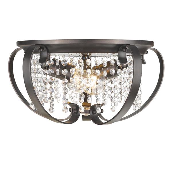 Golden Lighting Ella Flush Mount Light - Bronze