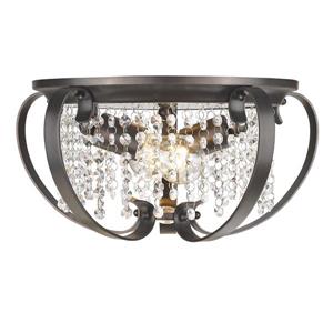 Golden Lighting Ella Flush Mount Light - Bronze