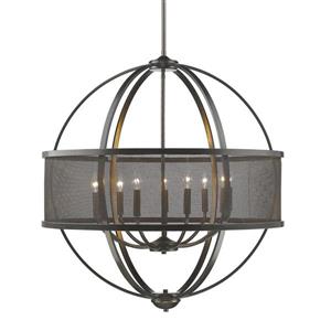 Golden Lighting Colson 9-Light Chandelier with Shade - 60W - Etruscan Bronze