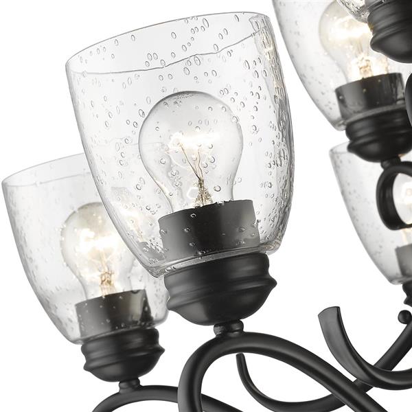 Golden Lighting Parrish 9-Light Chandelier - 60W - Black