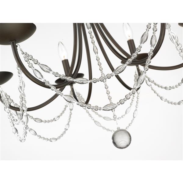 Golden Lighting Mirabella 6-Light Chandelier - 60W - Rubbed Bronze