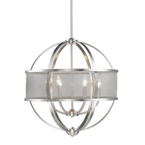 Golden Lighting Colson 6 Light Chandelier with Shade - 60W - Pewter