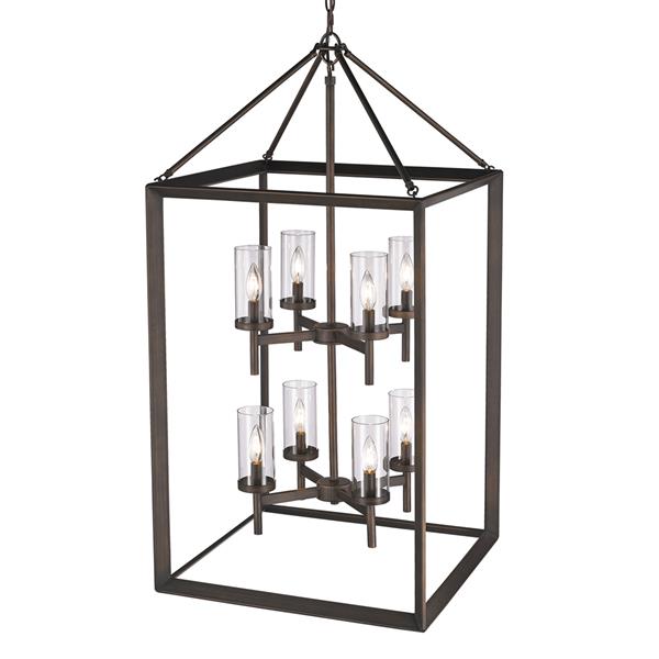 Golden Lighting Smyth 8 -Light Pendant Light - 60W - Gunmetal Bronze