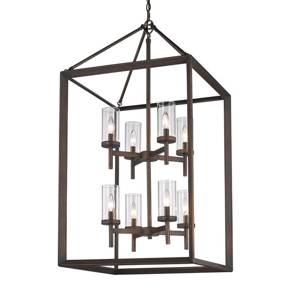 Golden Lighting Smyth 8 -Light Pendant Light - 60W - Gunmetal Bronze