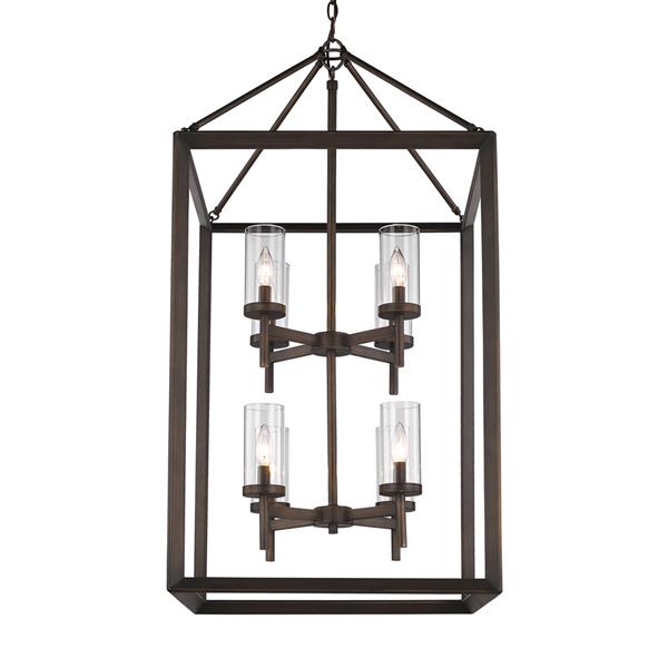 Golden Lighting Smyth 8 -Light Pendant Light - 60W - Gunmetal Bronze