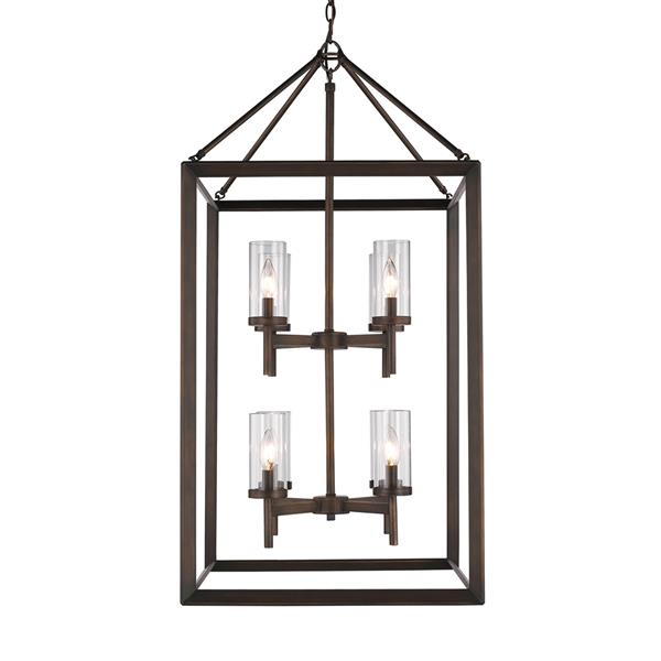 Golden Lighting Smyth 8 -Light Pendant Light - 60W - Gunmetal Bronze