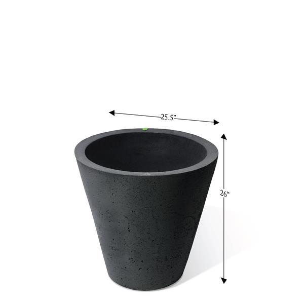 Algreen Products Crete Self-Watering Planter - 26.5-in x 26-in - Black