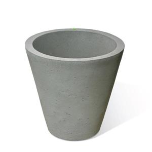 Jardinière à arrosage automatique Crete, 26,5" x 26", taupe