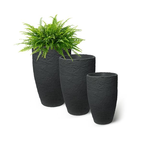 Algreen Products Athena Self-Watering Planter - 20-in x 12.6-in - Black