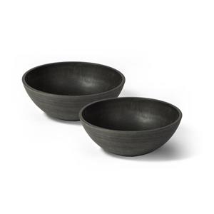 Jardinières en pot Valencia, 12" x 4,75", charbon, 2 mcx