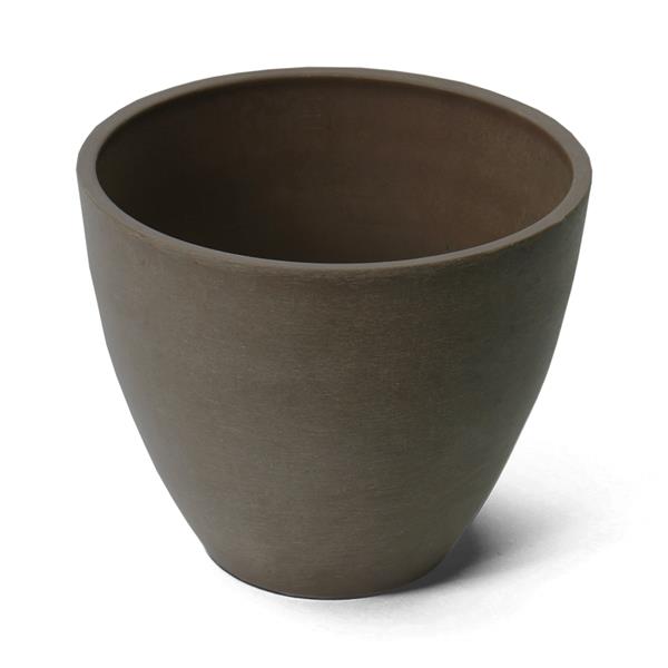Algreen Products Valencia Round Planter - 10-in x 8.3-in - Composite - Chocolate