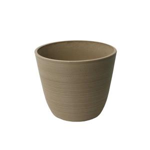 Algreen Products Valencia Round Planter - 14-in x 11-in - Composite - Taupe