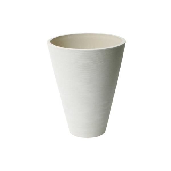 Algreen Products Valencia Round Planter - 11-in x 14-in - Composite - White