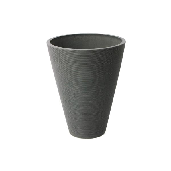 Algreen Products Valencia Round Planter - 11-in x 14-in - Composite - Charcoal