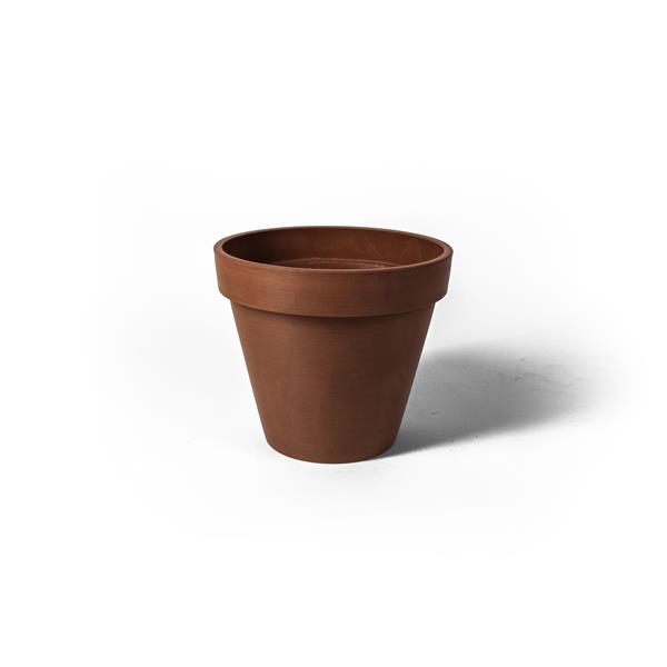 Algreen Products Valencia Round Planter - 14-in x 12-in - Composite - Terracotta