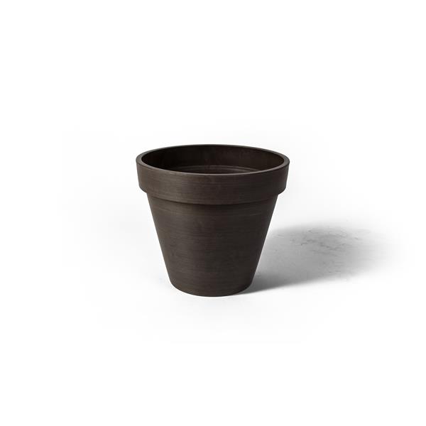 Algreen Products Valencia Round Planter - 14-in x 12-in - Composite - Chocolate
