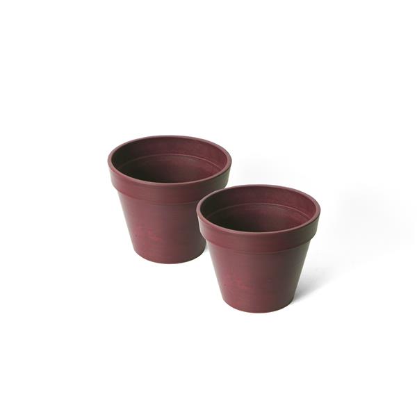 Algreen Products Valencia Round Planters - 10-in x 8-in - Purple - 2 pcs