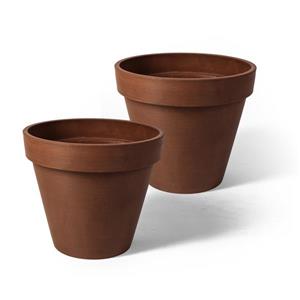 Jardinières rondes Valencia, 10" x 8", terracotta, 2 mcx