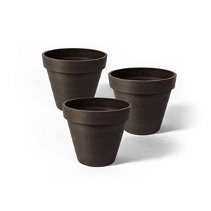Jardinières rondes Valencia, 4,25" x 4", chocolat, 3 mcx