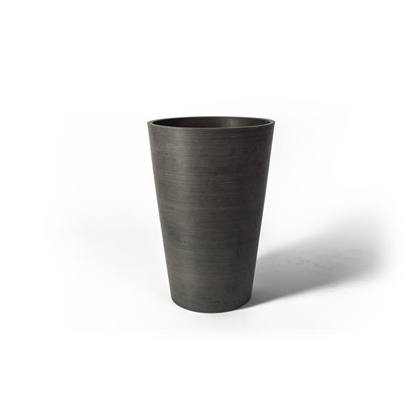 Algreen Products Valencia Round Planter - 12-in x 18-in - Composite - Charcoal