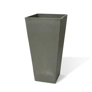 Jardinière carrée avec étagère Valencia, 16" x 32", gris