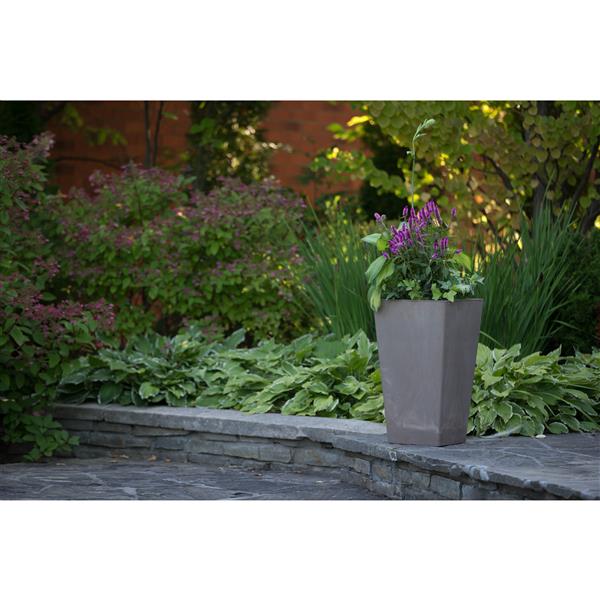 Algreen Products Valencia Square Planter - 16-in x 32-in - Composite - Taupe