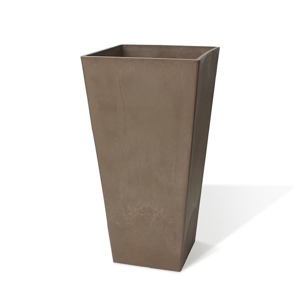 Algreen Products Valencia Square Planter - 16-in x 32-in - Composite - Taupe