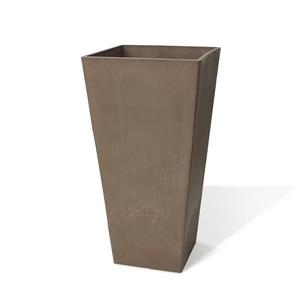 Jardinière carrée Valencia, 16" x 32", composite, taupe