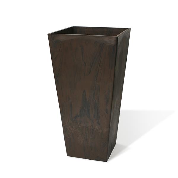 Algreen Products Valencia Square Planter - 16-in x 32-in - Composite - Chocolate