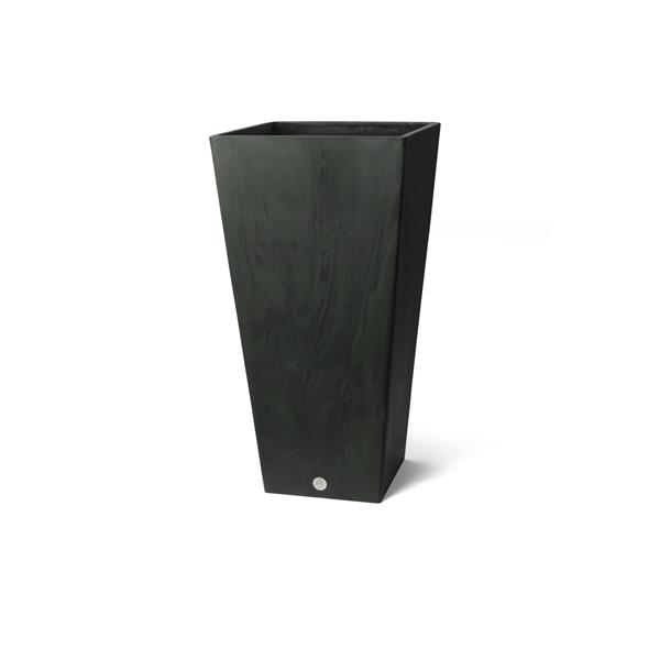 Algreen Products Valencia Square Planter - 16-in x 32-in - Composite - Black