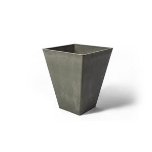 Jardinière carrée Valencia, 12" x 14", composite, gris