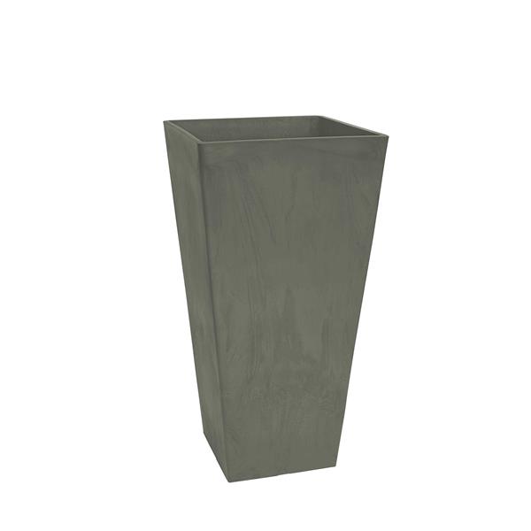 Algreen Products Valencia Square Planter - 10-in x 20-in - Composite - Gray