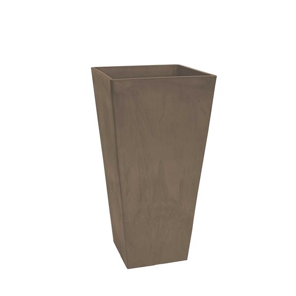 Algreen Products Valencia Square Planter - 10-in x 20-in - Composite - Taupe