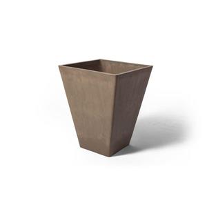 Algreen Products Valencia Square Planter - 12" x 14" - Taupe Marble