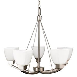 Russell Lighting Trenton Chandelier - 5-light - Brushed Chrome