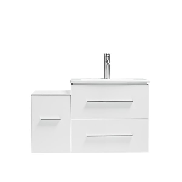 GEF Hadley Vanity with Porcelain Top, 36-in White