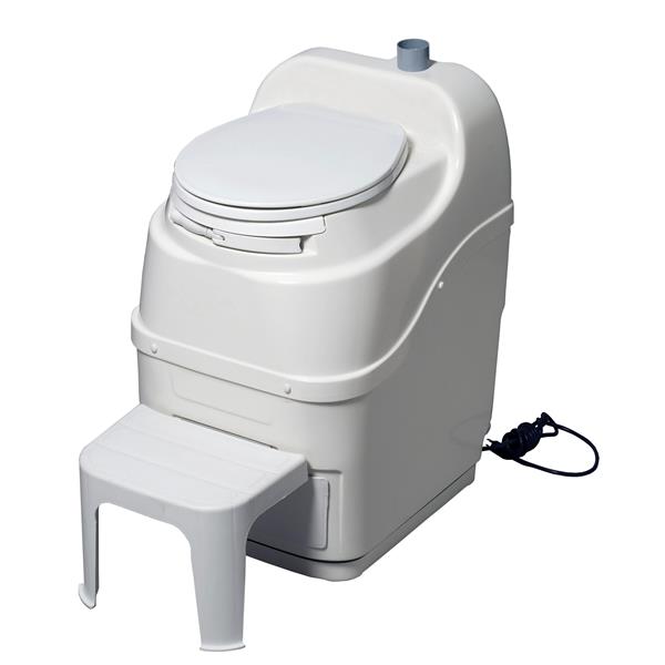 Toilette portative Sun-Mar Spacesaver fibre de verre blanche CCES-01601W