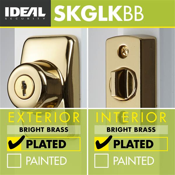 Ideal Security Keyed Deadbolt - Brass