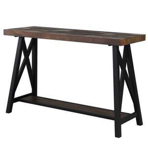 Worldwide Home Furnishings Console Table - 48-in x 30-in - Wood Veneer - Brown
