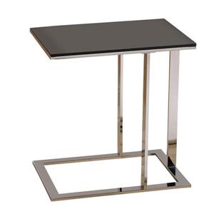 Worldwide Home Furnishings End table - 21.75-in x 23-in - Glass - Silver