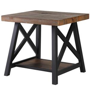 Worldwide Home Furnishings End table - 24-in x 22-in - Composite - Brown
