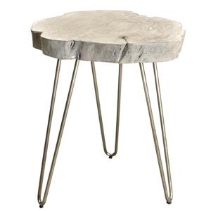 Worldwide Home Furnishings End table - 20-in x 24-in - Wood - Light Gray