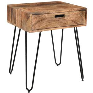 Worldwide Home Furnishings End table - 19.75-in x 23.5-in - Wood - Brown