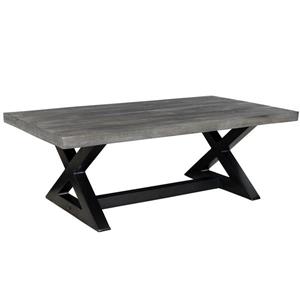Worldwide Home Furnishings Coffee Table - 51.25-in x 18-in - Wood - Gray