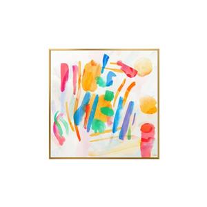 Stella.B Decor SUNDAY Framed Canvas Gold Frame - 32-in x 32-in