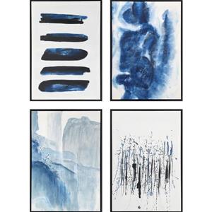 Toile encadrée Kala avec cadre noir, 20"x 28", 4 pièces