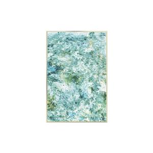 Stella.B Decor SEA FOAM 2 Framed Canvas Champaign Frame - 24-in x 36-in