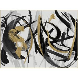 Stella.B Decor SYMPHONY Framed Canvas with Champaign Frame - 48-in x 36-in