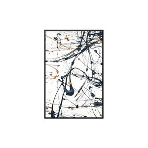 Stella.B Decor STRIADE 1 Framed Canvas with Black Frame - 24-in x 36-in